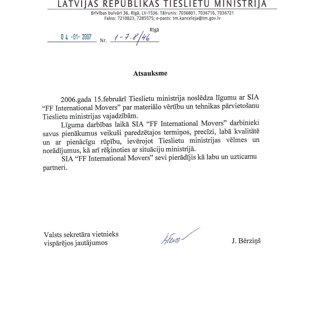 Latvijas Republikas Tieslietu Ministrija / FF International Movers