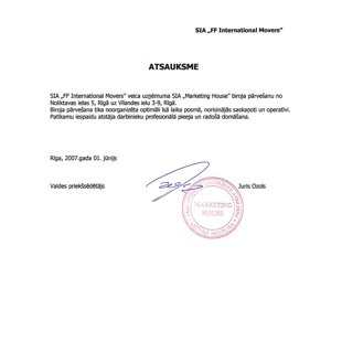 Marketing House / FF International Movers