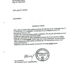 Krosnas Latvia / FF International Movers