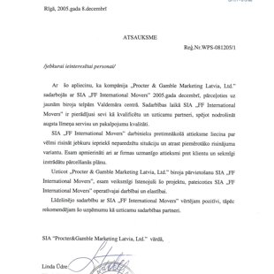 P&G / FF International Movers