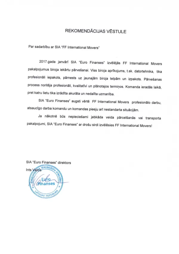 Euro Finanses / FF International Movers